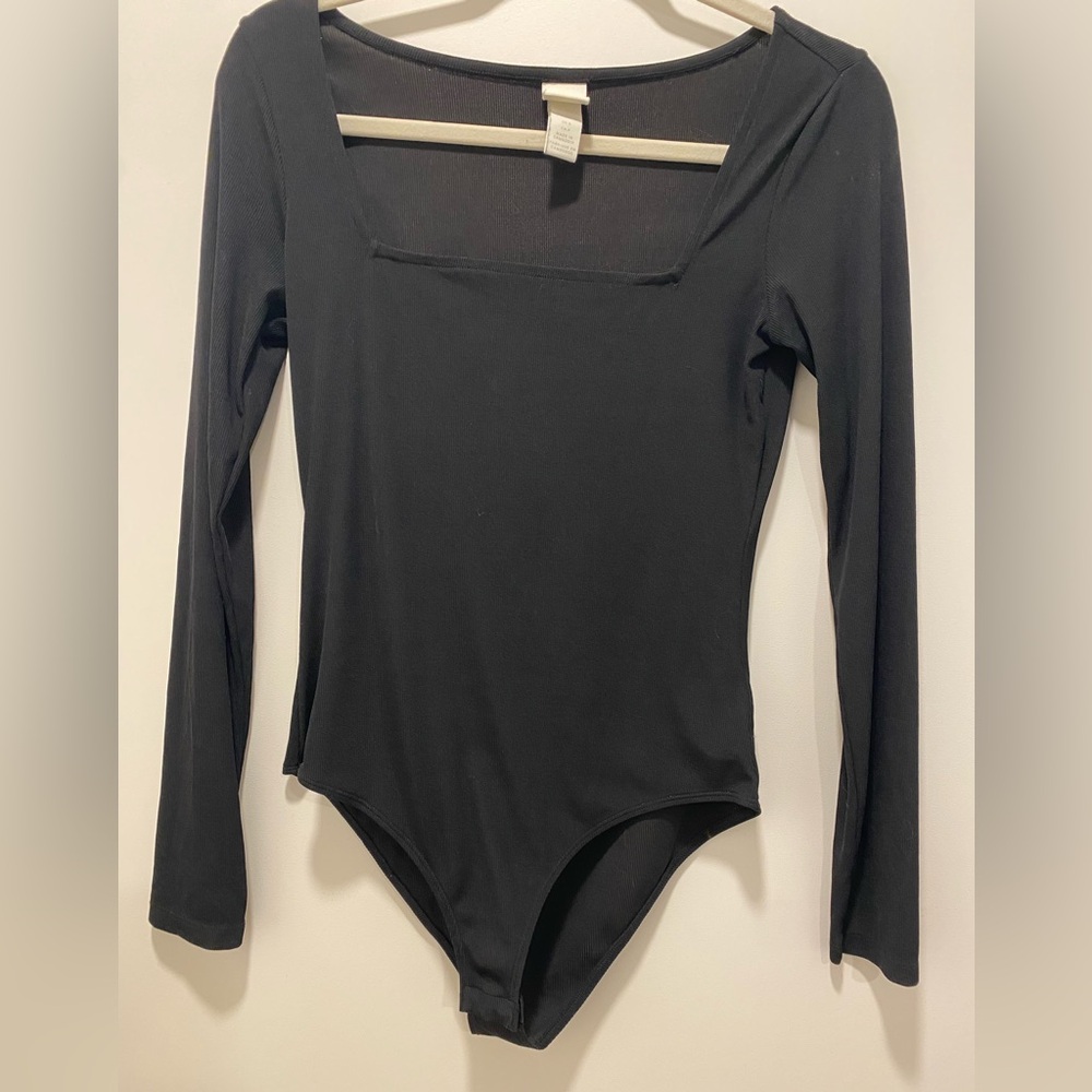 H&M Black Ribbed Fabric